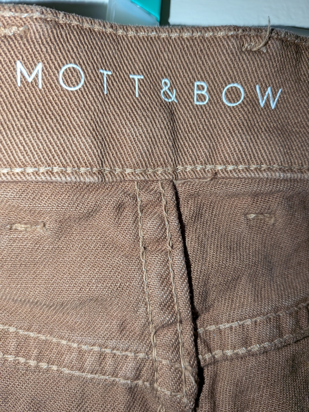 Straight Leg Women's Jeans in Brown - Picture 4 of 11